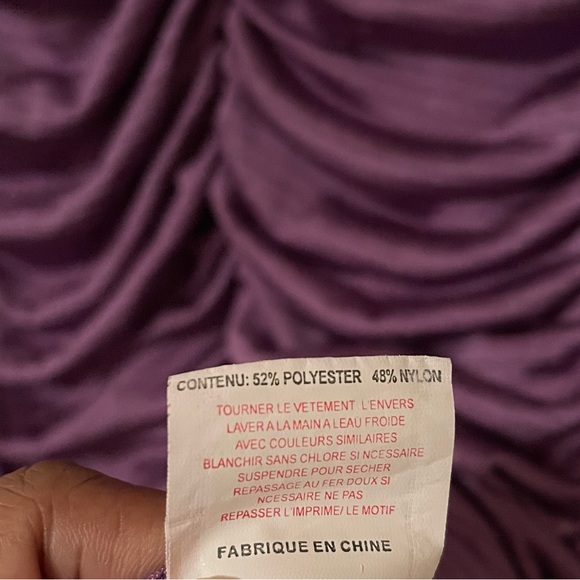 Apple Bottoms Plus Size Womens purple rouched dress size 2X pre-owned - Picture 8 of 11